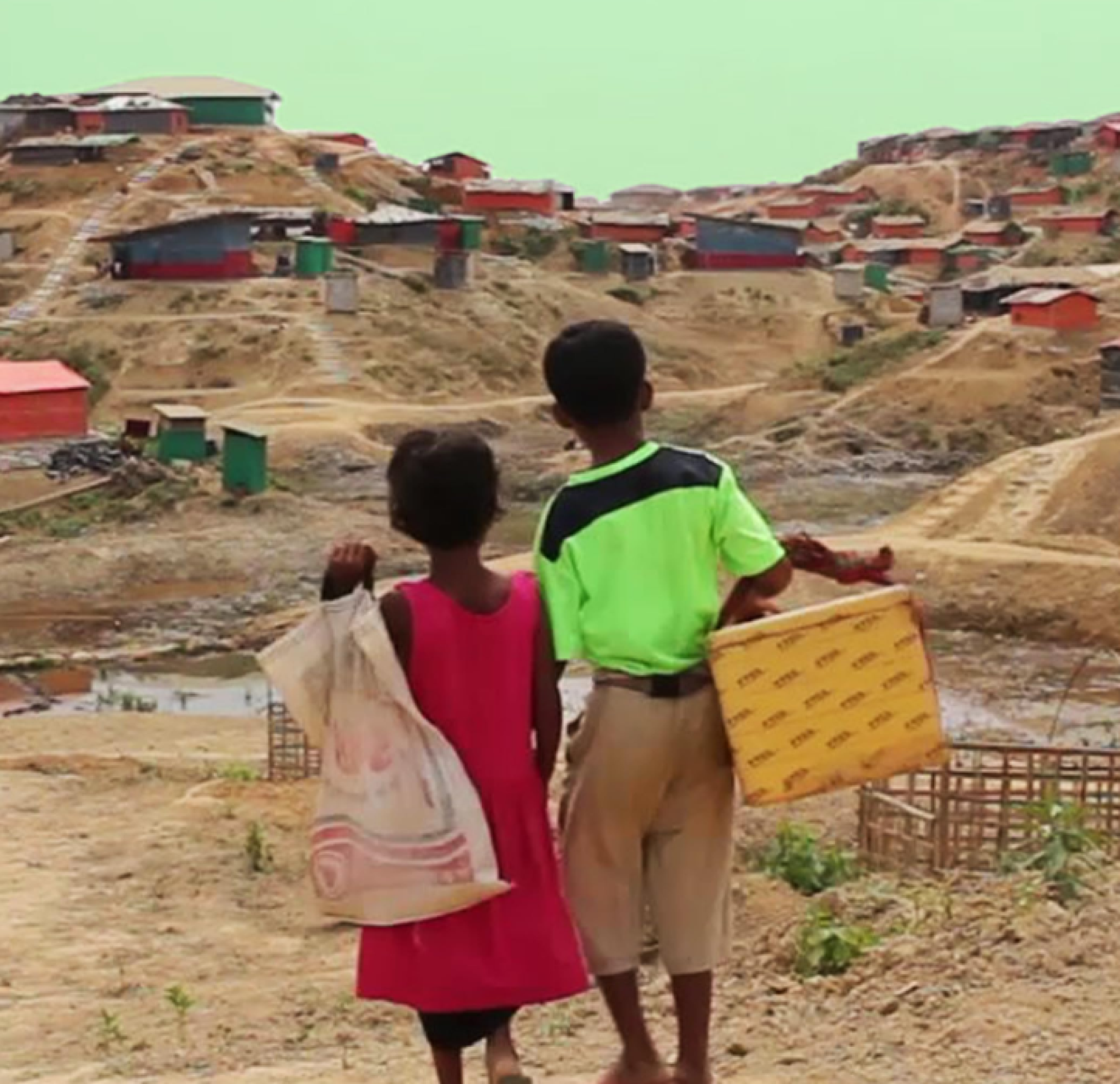 Two young children from the film the Ice Cream Sellers