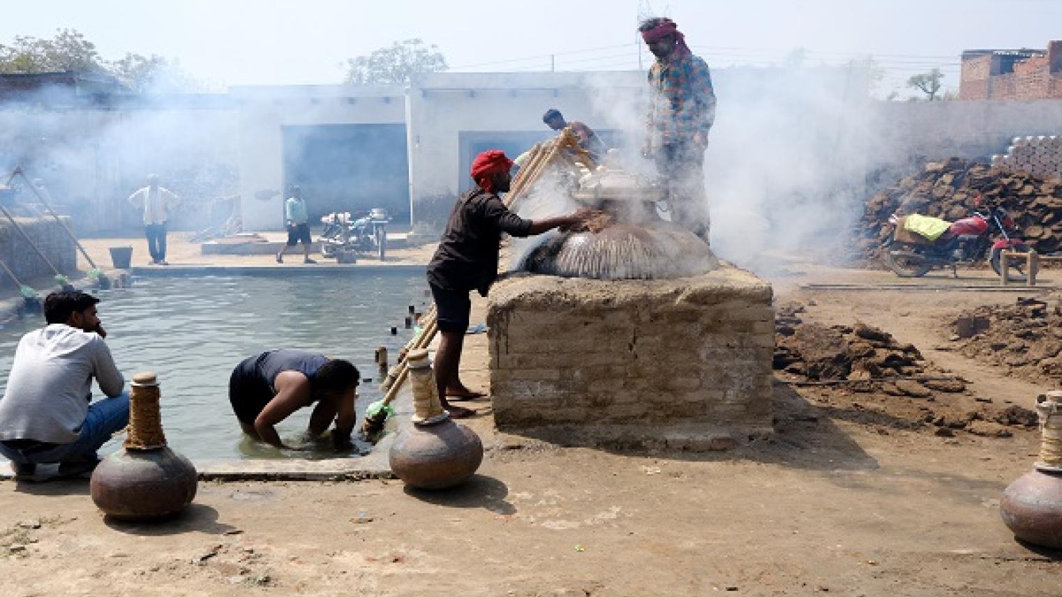 Attar distillation in Hasayan (Photo supplied by Giti Datt)